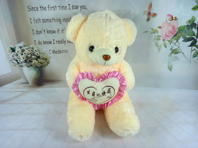 可爱泰迪熊抱枕布娃娃毛绒玩具公仔礼物抱抱熊送女朋友玩偶 -抱心熊3号-11号