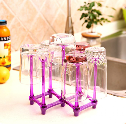 韩国彩色7座便携家用杯子架奶瓶收纳架水杯沥水收纳