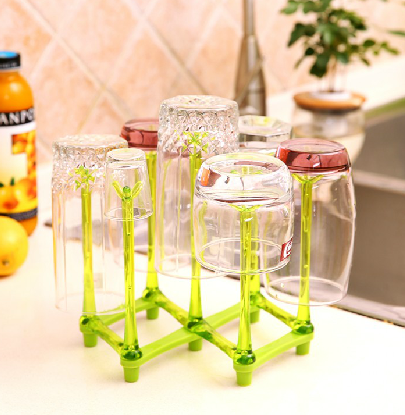 韩国彩色7座便携家用杯子架奶瓶收纳架水杯沥水收纳