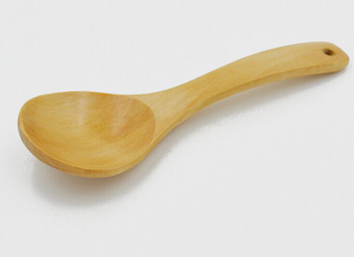 新款 健康餐具长柄弯勺 纯天然环保木勺粥勺饭勺