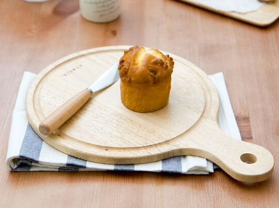 正品 直径28cm 厚1.6cm 把长10cm自然元素.实木圆形带把手砧板切菜板